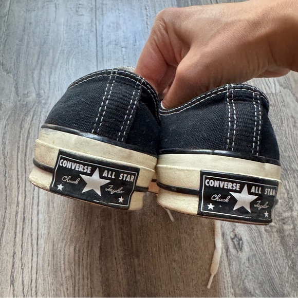 Converse Women's Black and White Trainers size 6 - Picture 5 of 6